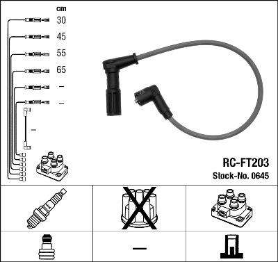 NGK 0645 - Комплект запалителеи кабели vvparts.bg