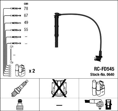 NGK 0640 - Комплект запалителеи кабели vvparts.bg