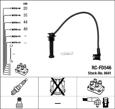 NGK 0641 - Комплект запалителеи кабели vvparts.bg