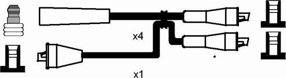 NGK 0664 - Комплект запалителеи кабели vvparts.bg