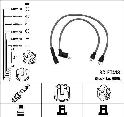 NGK 0665 - Комплект запалителеи кабели vvparts.bg