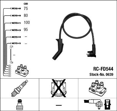 NGK 44290 - Комплект запалителеи кабели vvparts.bg