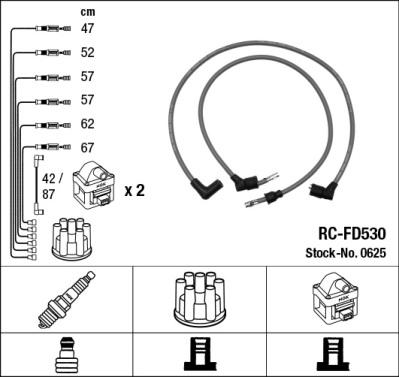 NGK 0625 - Комплект запалителеи кабели vvparts.bg