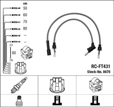 NGK 0678 - Комплект запалителеи кабели vvparts.bg