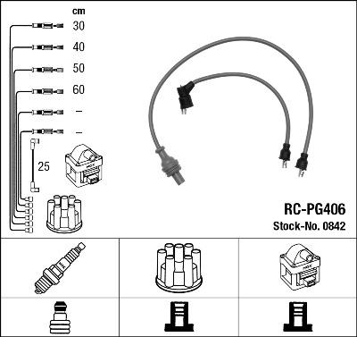 NGK 0842 - Комплект запалителеи кабели vvparts.bg