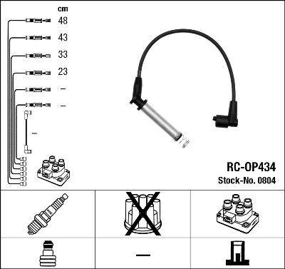 NGK 0804 - Комплект запалителеи кабели vvparts.bg