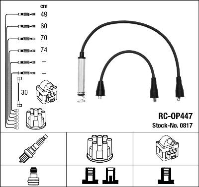 NGK 0817 - Комплект запалителеи кабели vvparts.bg