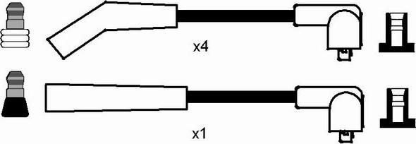 NGK 0889 - Комплект запалителеи кабели vvparts.bg