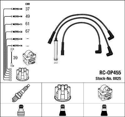 NGK 0825 - Комплект запалителеи кабели vvparts.bg