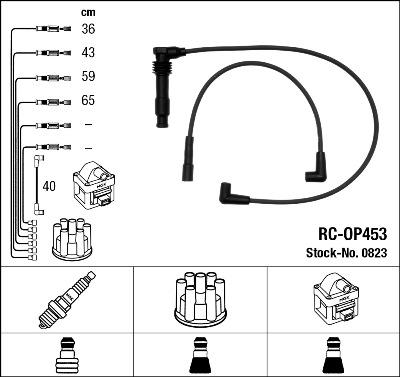 NGK 0823 - Комплект запалителеи кабели vvparts.bg