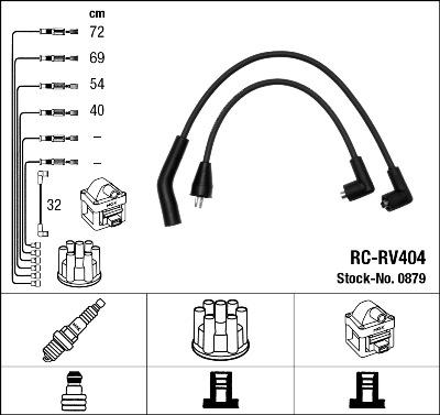 NGK 0879 - Комплект запалителеи кабели vvparts.bg