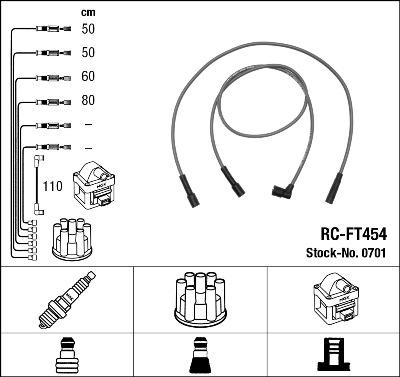 NGK 0701 - Комплект запалителеи кабели vvparts.bg