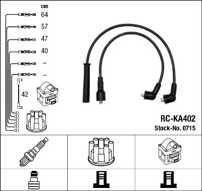 NGK 0715 - Комплект запалителеи кабели vvparts.bg