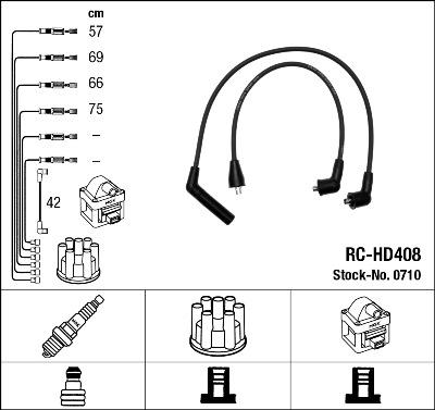 NGK 0710 - Комплект запалителеи кабели vvparts.bg