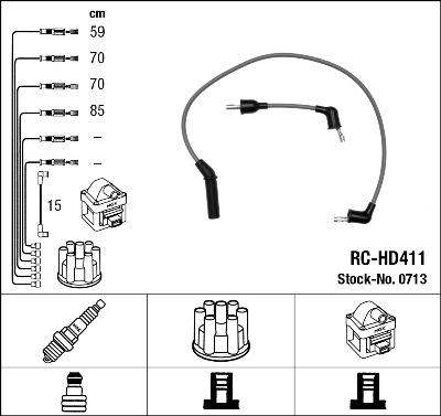 NGK 0713 - Комплект запалителеи кабели vvparts.bg