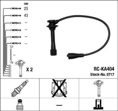 NGK 0717 - Комплект запалителеи кабели vvparts.bg