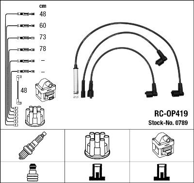 NGK 0789 - Комплект запалителеи кабели vvparts.bg