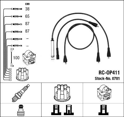 NGK 0781 - Комплект запалителеи кабели vvparts.bg