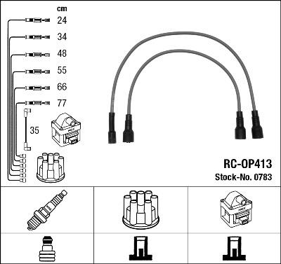 NGK 0783 - Комплект запалителеи кабели vvparts.bg