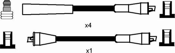 NGK 0722 - Комплект запалителеи кабели vvparts.bg