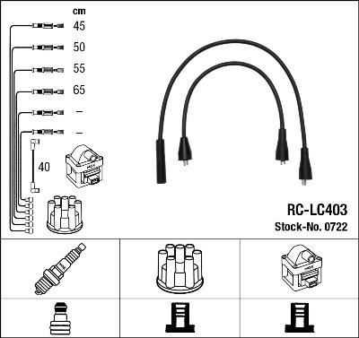 NGK 0722 - Комплект запалителеи кабели vvparts.bg