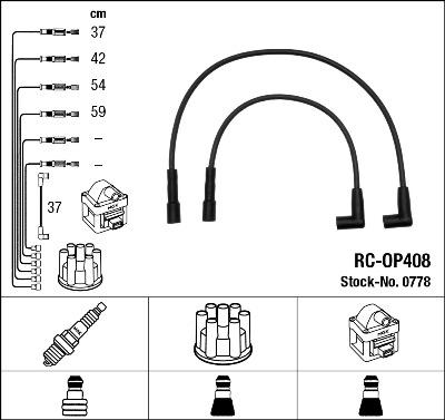 NGK 0778 - Комплект запалителеи кабели vvparts.bg