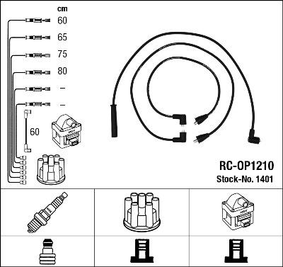 NGK 1401 - Комплект запалителеи кабели vvparts.bg