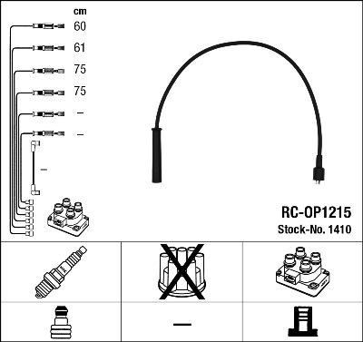 NGK 1410 - Комплект запалителеи кабели vvparts.bg