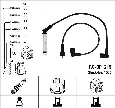 NGK 1585 - Комплект запалителеи кабели vvparts.bg