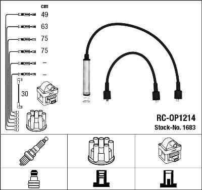 NGK 1683 - Комплект запалителеи кабели vvparts.bg