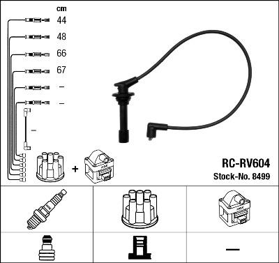 NGK 8499 - Комплект запалителеи кабели vvparts.bg