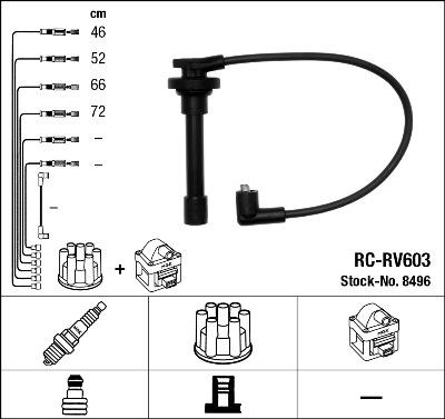 NGK 8496 - Комплект запалителеи кабели vvparts.bg