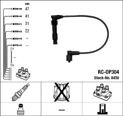 NGK 8458 - Комплект запалителеи кабели vvparts.bg