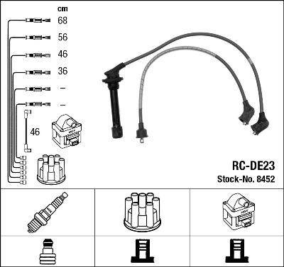 NGK 8452 - Комплект запалителеи кабели vvparts.bg