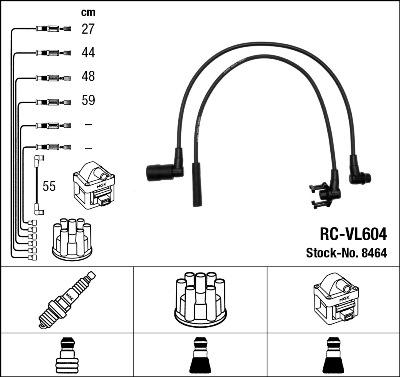 NGK 8464 - Комплект запалителеи кабели vvparts.bg