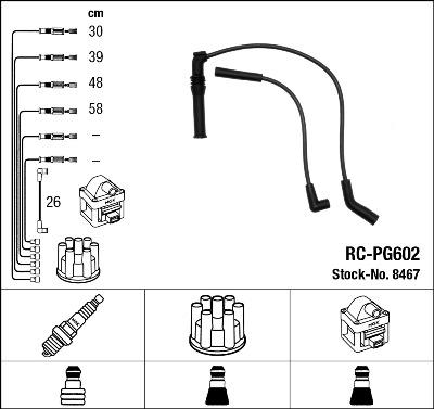 NGK 8467 - Комплект запалителеи кабели vvparts.bg