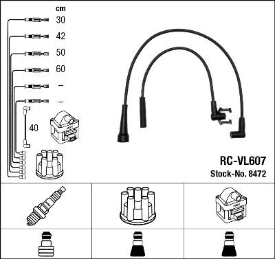 NGK 8472 - Комплект запалителеи кабели vvparts.bg