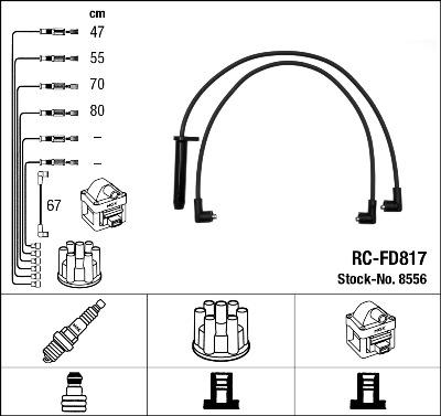 NGK 8556 - Комплект запалителеи кабели vvparts.bg