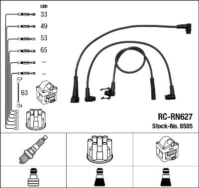 NGK 8505 - Комплект запалителеи кабели vvparts.bg