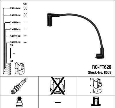 NGK 8503 - Комплект запалителеи кабели vvparts.bg