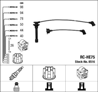 NGK 8516 - Комплект запалителеи кабели vvparts.bg