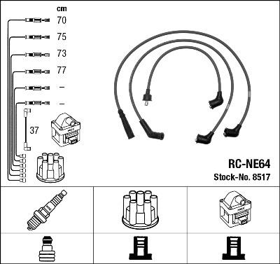 NGK 8517 - Комплект запалителеи кабели vvparts.bg