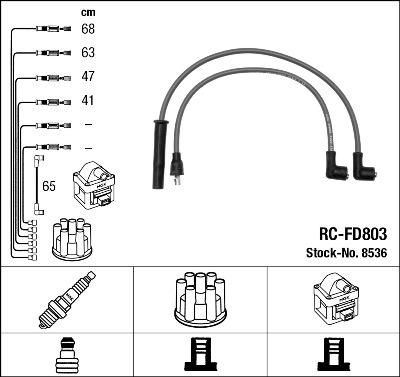 NGK 8536 - Комплект запалителеи кабели vvparts.bg