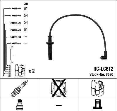 NGK 8530 - Комплект запалителеи кабели vvparts.bg