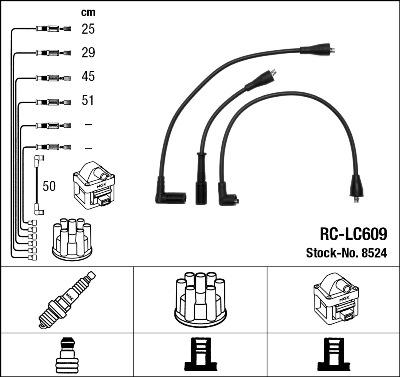 NGK 8524 - Комплект запалителеи кабели vvparts.bg