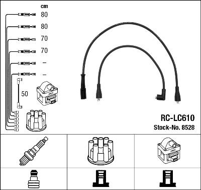 NGK 8528 - Комплект запалителеи кабели vvparts.bg