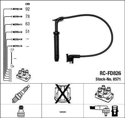 NGK 8571 - Комплект запалителеи кабели vvparts.bg