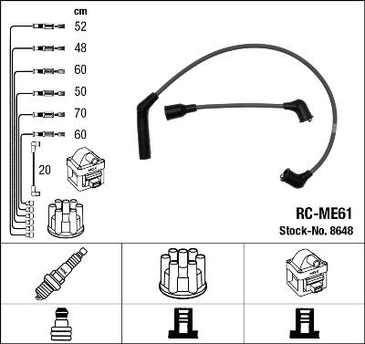 NGK 8648 - Комплект запалителеи кабели vvparts.bg