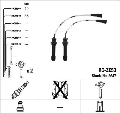 NGK 8647 - Комплект запалителеи кабели vvparts.bg