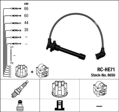 NGK 8650 - Комплект запалителеи кабели vvparts.bg